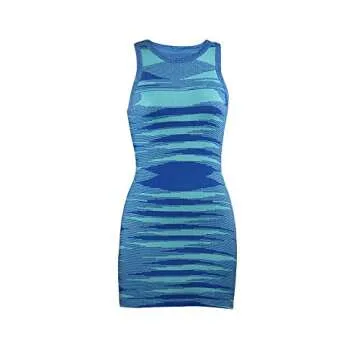 Y2K Sexy Bodycon Dress for Women - Halter Neck Sleeveless Midi Dress