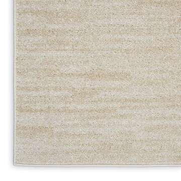 Nourison Essentials Indoor/Outdoor Ivory Beige 2' x 4' Area Rug, Easy Cleaning, Non Shedding, Bed Room, Living Room, Dining Room, Backyard, Deck, Patio (2x4)
