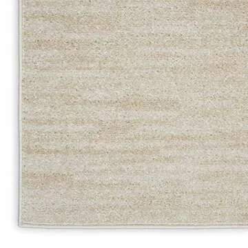 Nourison Essentials Indoor/Outdoor Ivory Beige 2' x 4' Area Rug, Easy Cleaning, Non Shedding, Bed Room, Living Room, Dining Room, Backyard, Deck, Patio (2x4)