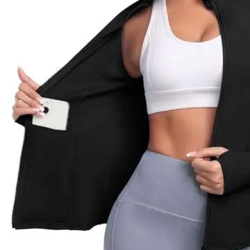 Cighay Women's Zip-Up Lightweight Workout Jacket