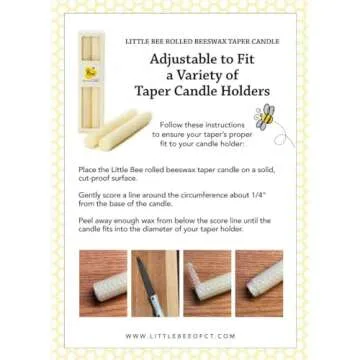 Hand-Rolled Beeswax Taper Candles - Eco-Friendly & Elegant