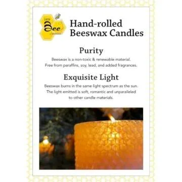 Elegant Eco-Friendly Hand-Rolled Beeswax Taper Candles