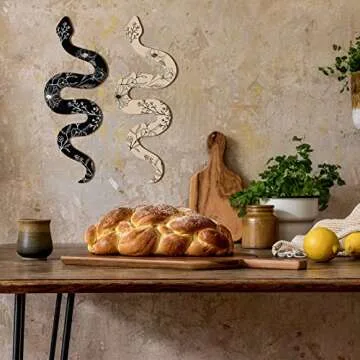 Boho Wooden Snake Wall Decor Set for Unique Rooms