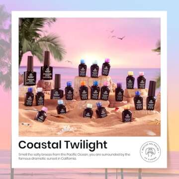 Beetles Coastal Twilight 23Pcs Gel Nail Polish Set