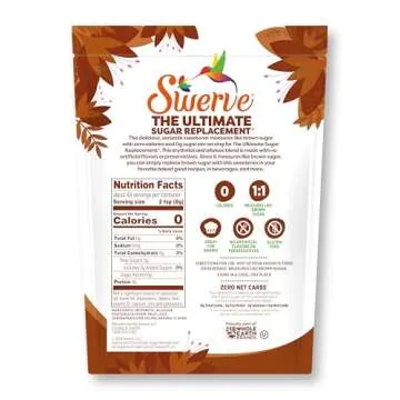 Swerve Ultimate Sugar Replacement Sweetener, Brown Sugar Substitute, Keto Friendly, Zero Calorie, Ze...