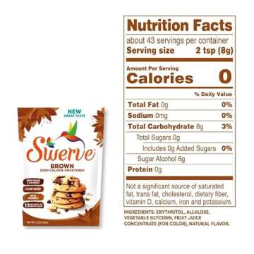 Swerve Ultimate Sugar Replacement Sweetener, Brown Sugar Substitute, Keto Friendly, Zero Calorie, Zero Sugar, Non-Glycemic, Gluten Free, 12 ounces