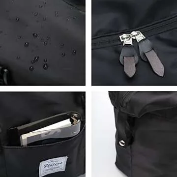 LANBX Travel Gym Bag for Women, Tote Bag Carry on Luggage Sport Duffle Weekender Overnight Bags with Wet Pocket (Black)