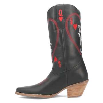 Dingo Womens Queen A Hearts Casual Boots - Stylish Comfort