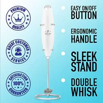 Powerful Zulay Kitchen Milk Frother with Stand