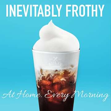 Zulay Kitchen Powerful Double Whisk Milk Frother Handheld - Foam Maker With Stand - Whisk Drink Mixer for Coffee, Mini Foamer for Latte, Matcha, Frappe, Hot Chocolate & Cappuccino (Blizzard White)