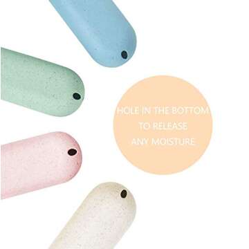 4 Pack Travel Toothbrush Holder Case, Portable Toothbrush Holder for Travel/Camping/School