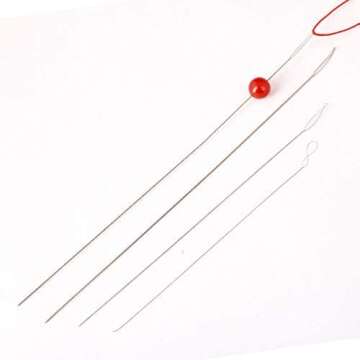 6 Big Eye Beading Needles with Needle Bottle Available!