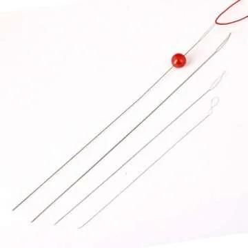 6 Big Eye Beading Needles with Needle Bottle Available!