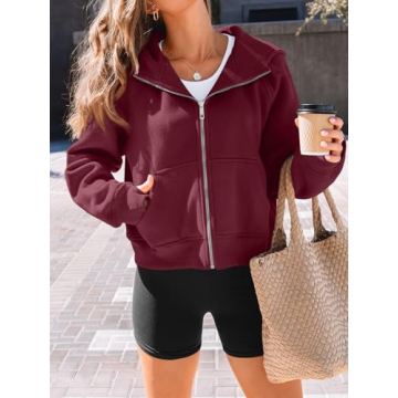 AUTOMET Women's Cozy Zip Up Hoodies - Stylish Fall Essentials