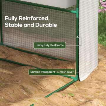 Outsunny 8' x 6' x 7' Walk-in Greenhouse with Mesh Door and Windows, 18 Shelf Green House with Trellis, Plant Labels, UV Protective for Growing Flowers, Herbs, Vegetables, Saplings, White