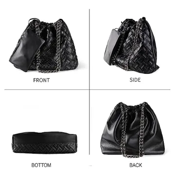 Gossky Woven Leather Hobo Handbag Stylish & Practical 2pcs Set