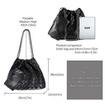 Gossky Woven Leather Hobo Handbag Stylish & Practical 2pcs Set