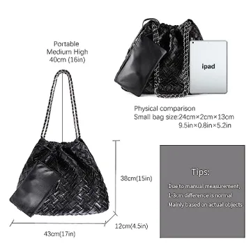 Gossky Woven Leather Hobo Handbag Stylish & Practical 2pcs Set