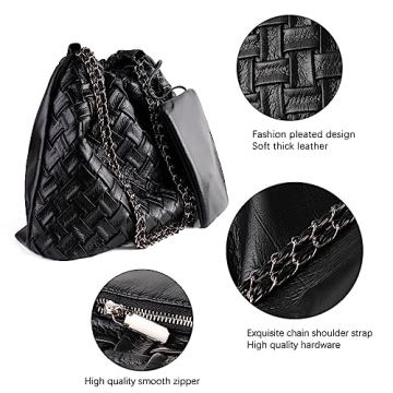 Gossky Woven Leather Hobo Handbag Stylish & Practical 2pcs Set
