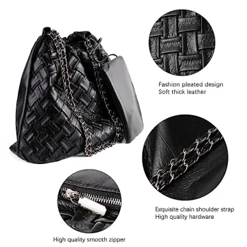 Gossky Woven Leather Hobo Handbag Stylish & Practical 2pcs Set