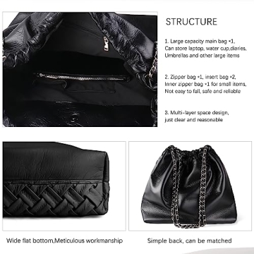 Gossky Woven Leather Hobo Handbag Stylish & Practical 2pcs Set