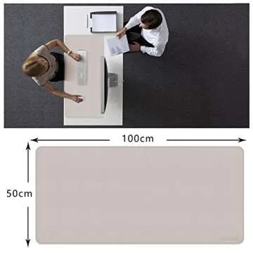 CENNBIE 39.3" x 19.6" Leather Desk Mat - Perfect for Home and Office