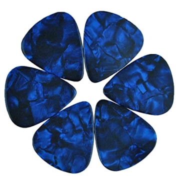 Premium Dark Blue Pearl Guitar Picks - 50 Pack