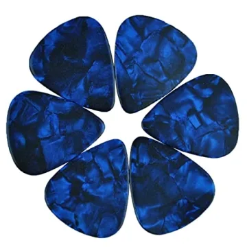 Premium Dark Blue Pearl Guitar Picks - 50 Pack