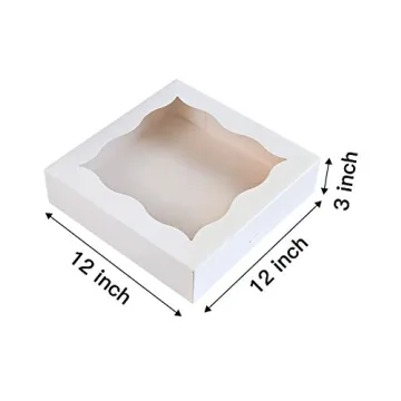 Elegant 15-Pack Bakery Boxes for Pies and Cookies