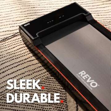 REVO Walking Pad Treadmill for Home with Remote | Portable Under Desk Treadmills with 0.5-4mph Speed...