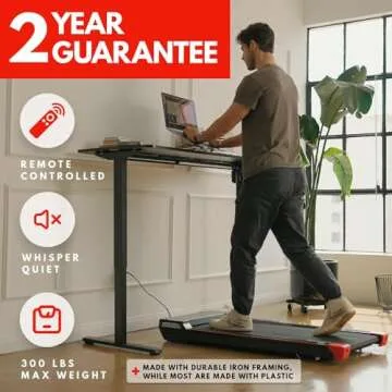 REVO Walking Pad Treadmill for Home with Remote | Portable Under Desk Treadmills with 0.5-4mph Speed Range | 300lbs Max Weight & 6ft 6in Max Height | Backed by 2 Year Promise