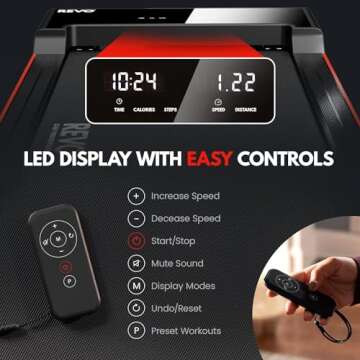 REVO Walking Pad Treadmill for Home with Remote | Portable Under Desk Treadmills with 0.5-4mph Speed Range | 300lbs Max Weight & 6ft 6in Max Height | Backed by 2 Year Promise