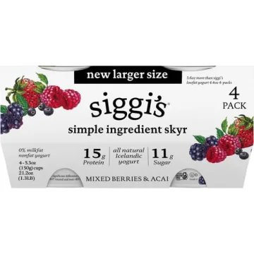 Siggi's Nonfat Mixed Berries & Acai Yogurt 4 Pack