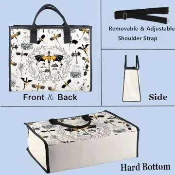 WZMPA Fourth Wing Tote Bag - Dragon Inspired Gift
