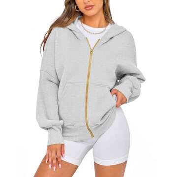 BTFBM Womens Zip Up Hoodies Trendy Fashion Fleece Jacket