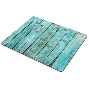 Turquoise Wood Teal Barn Wood Weathered Beach Mouse Pad