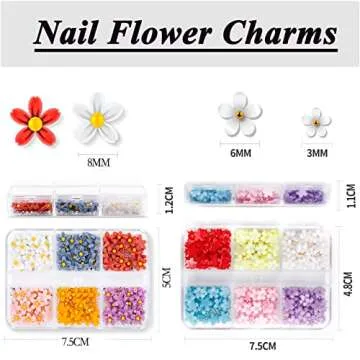 Colorful 3D Flower Nail Charms Kit for Stunning Nail Art