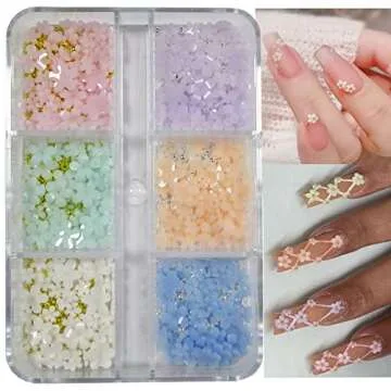 Colorful 3D Flower Nail Charms Kit for Stunning Nail Art