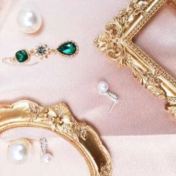 Curqia 2pcs Gold Tiny Picture Frame Vintage Picture Frames Mini Shooting Photo Props Home Hotel Decor DIY Small Photo Frame