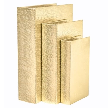 Set of 3 Decorative Book Boxes for Stylish Storage