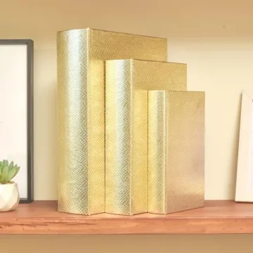Set of 3 Decorative Book Boxes for Stylish Storage