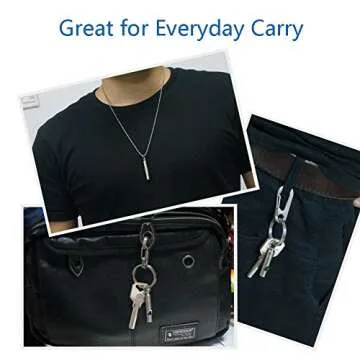 TI-EDC Titanium Emergency Whistle, Loud Portable Keychain Necklace Whistle for Emergency Survival, Life Saving, Hiking, Camping, and Pet Training