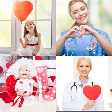 Whaline 9 Valentine's Day Felt Badge Reels - Cute ID Holders