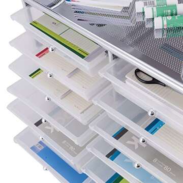 Happygrill 12-Drawer Organizer Cart for Home & Office