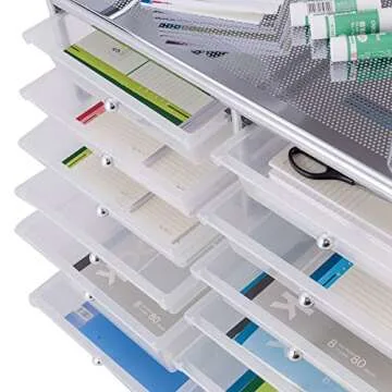 Happygrill 12-Drawer Organizer Cart for Home & Office