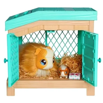 Little Live Pets - Mama Surprise | Soft, Interactive Mama Guinea Pig and her Hutch, and her 3 Surprise Babies. 20+ Sounds & Reactions. for Kids Ages 4+, Multicolor, 7.8 x 11.93 x 11.38 inches