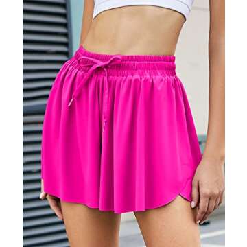 Stylish 2 in 1 Flowy Running Shorts for Women