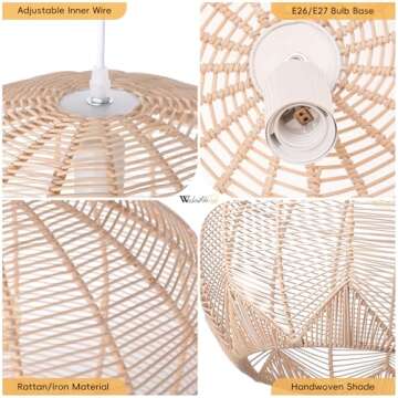 Arturesthome Coastal Rattan Chandelier for Any Room
