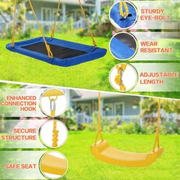 Plohee 550lbs Heavy-Duty Swing Set for Kids Outdoor Play