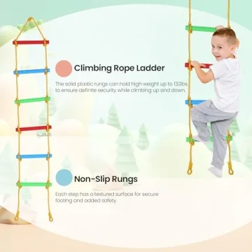 Plohee 550lbs Heavy-Duty Swing Set for Kids Outdoor Play